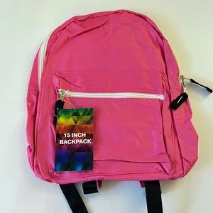 NEW 15” Backpack, Pink/Black Color